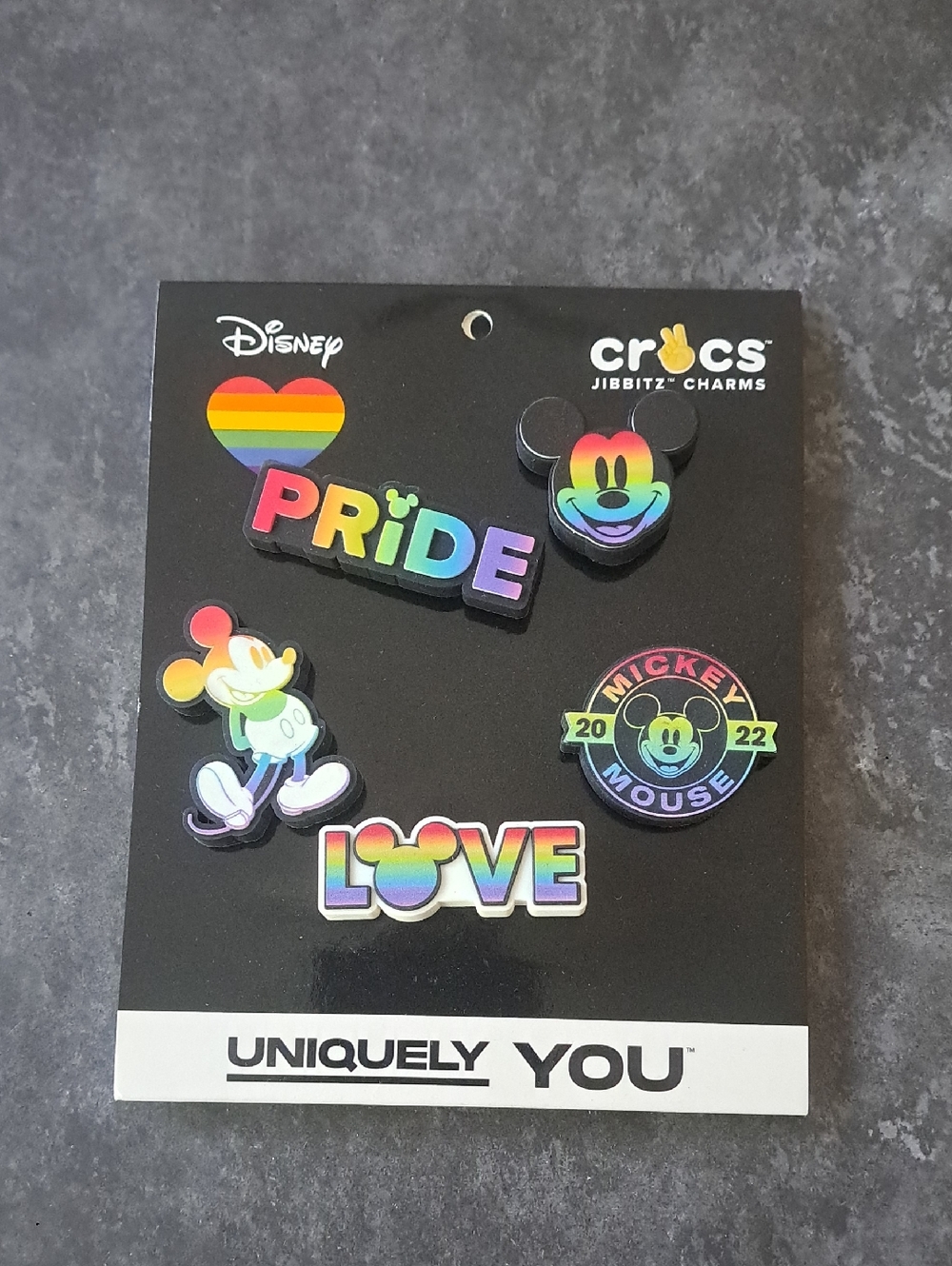 Disney Rainbow Pride Mickey Jibbitz Charms Set - Multicolor
